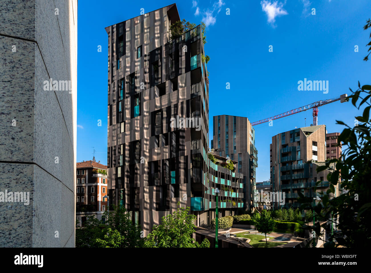 Edifici moderni a Porta Nuova di milano, Italia Foto Stock