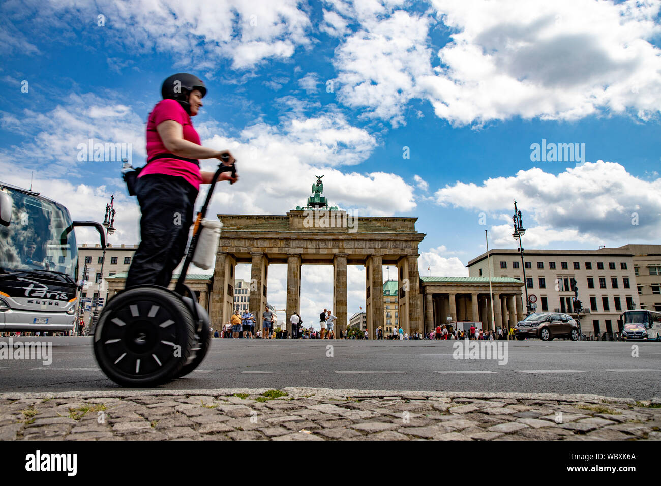 Brandenburger Tor, Segway Tour attraverso berlino, Foto Stock