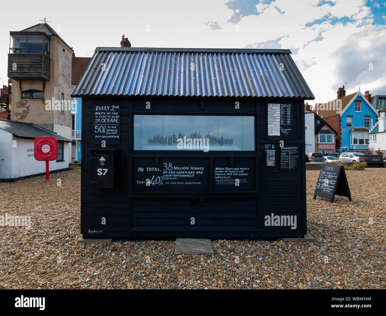 La sirena da Robert Harding. Aldeburgh, Suffolk, Inghilterra, Regno Unito. Foto Stock