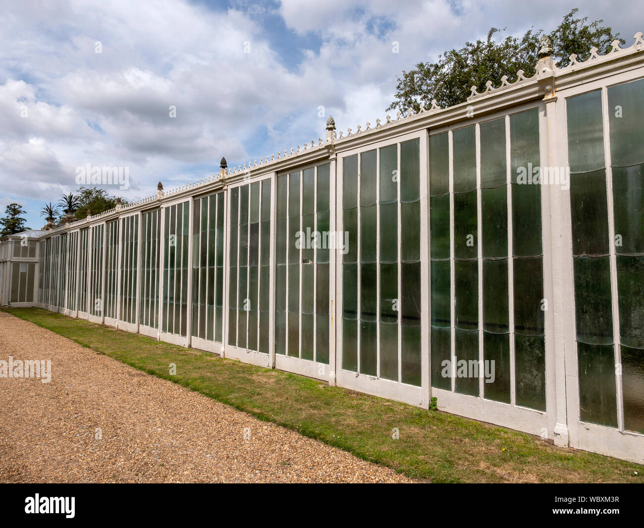 Paxton Peach casi, Somerleyton Hall, Somerleyton, Lowestoft, Suffolk, Inghilterra, Regno Unito. Foto Stock