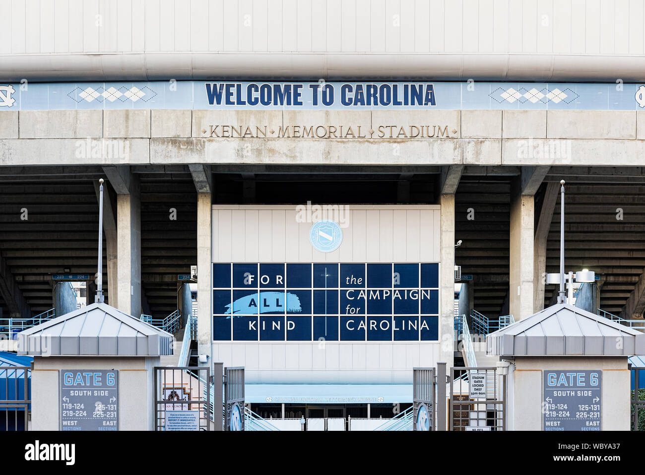 Università della Carolina del Nord e allo stadio di calcio, Chapel Hill, North Carolina, Stati Uniti d'America. Foto Stock