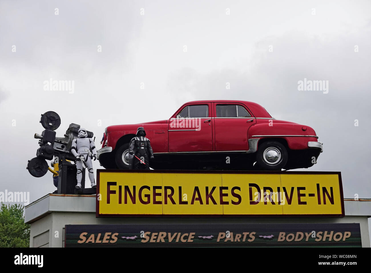 FingerLakes Drive-In a Auburn NY Foto Stock