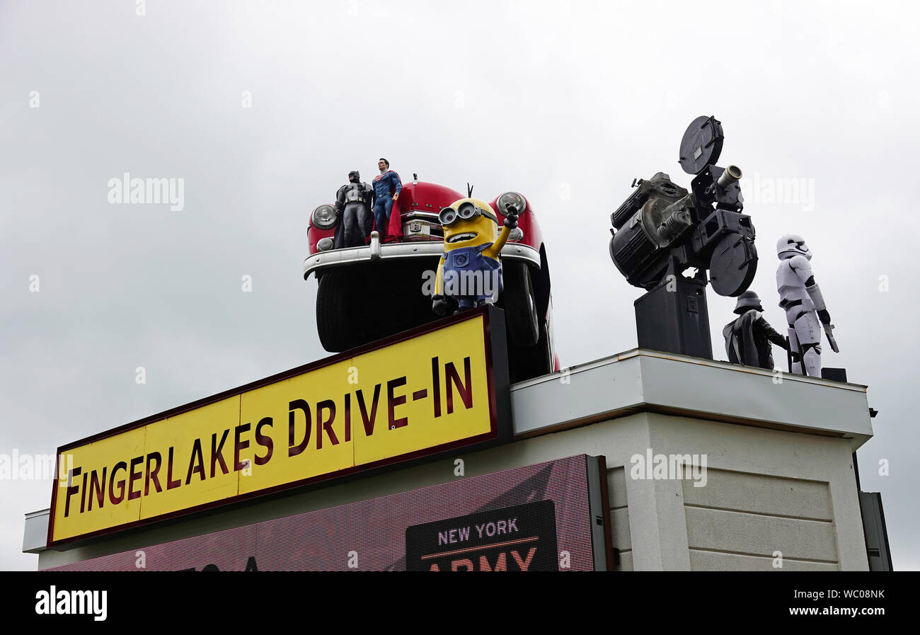 FingerLakes Drive-In a Auburn NY Foto Stock