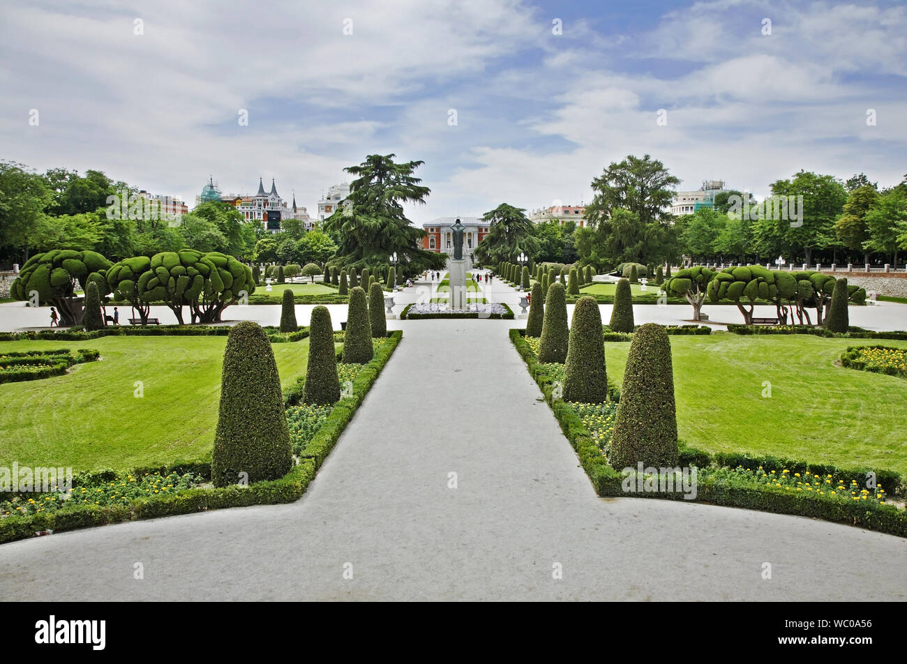 Buen Retiro Park (parco del bel rifugio) in Madrid. Spagna Foto Stock