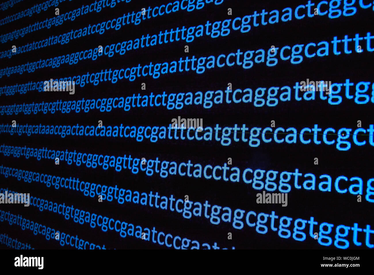 Il sequenziamento del DNA. Abstract background - sequenza genomica. Foto Stock