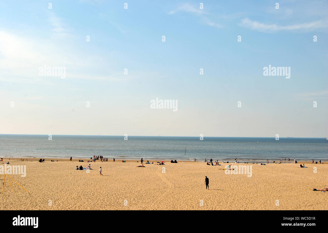L'Aia, Olanda. La spiaggia di Scheveningen, sul Mare del Nord Foto Stock