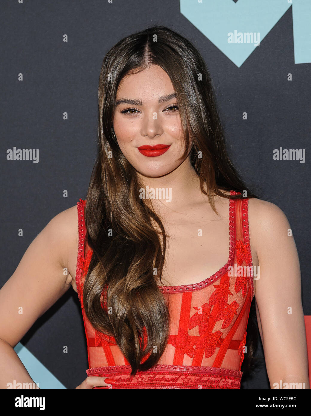 Agosto 26, 2019, New York New York, Stati Uniti d'America: HAILEE STEINFELD durante gli arrivi per il 2019 MTV Video Music Awards presso il Centro Prudential. (Credito Immagine: © Admedia via ZUMA filo) Foto Stock