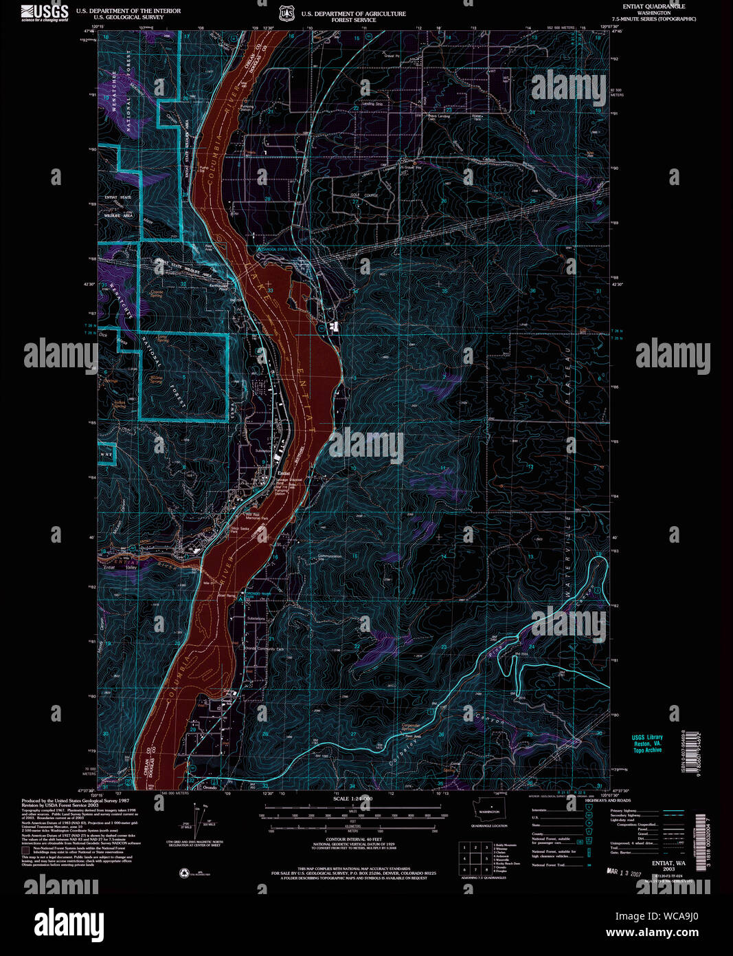 Mappa di entiat washington immagini e fotografie stock ad alta