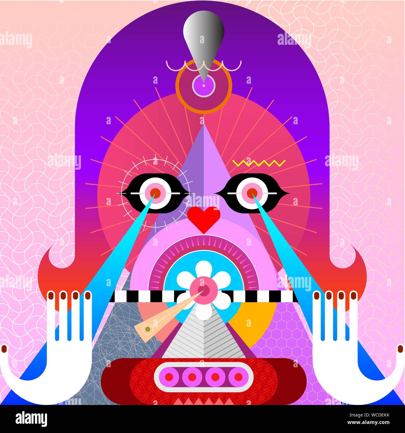 Abstract vettore piramide design. Moderna arte visiva illustrazione. Illustrazione Vettoriale