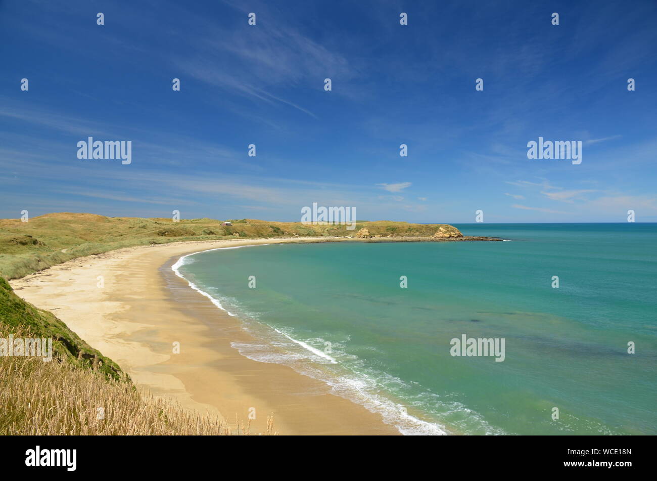 Fortrose Beach nel Catlins, Southland, Nuova Zelanda Foto Stock