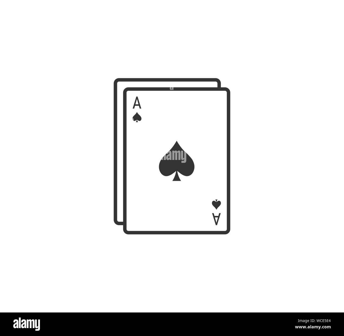 Carte da gioco icona. Illustrazione Vettoriale, design piatto. Illustrazione Vettoriale