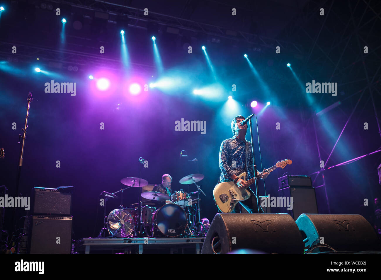 2019 23 agosto torino, Italia Johnny Marr, uno dei Fabbri, banda suona dal vivo Foto Stock