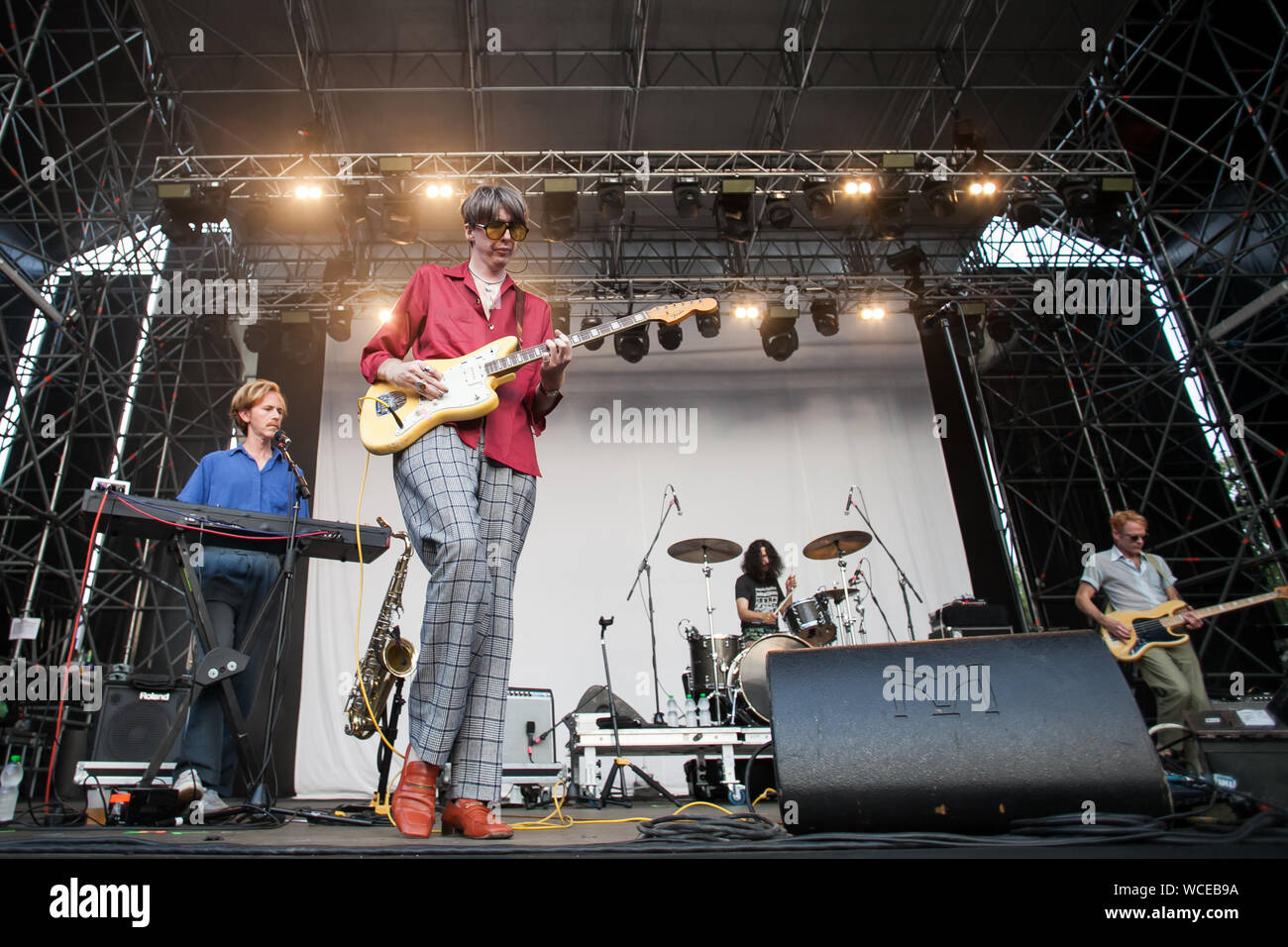Torino, Italia 23 Agosto 2019 l'indie rock band Deerhunter eseguire live Foto Stock