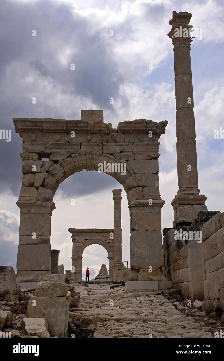 Sagalassos è uno dei meglio conservati antiche città in Turchia. Foto Stock