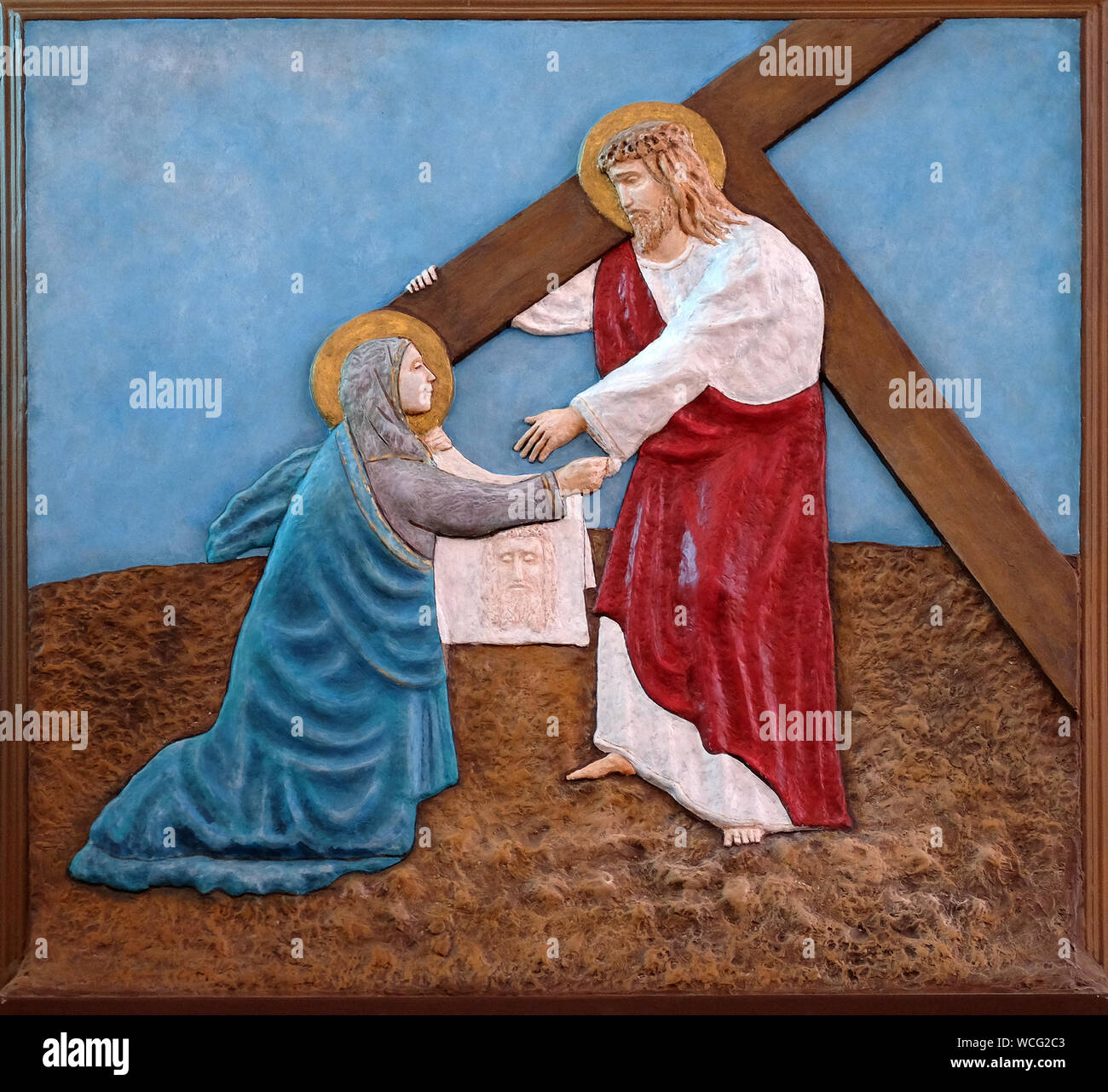 La Veronica Asciuga Il Volto Di Gesù 6 stazioni della Via Crucis, La Veronica asciuga il volto di Gesù