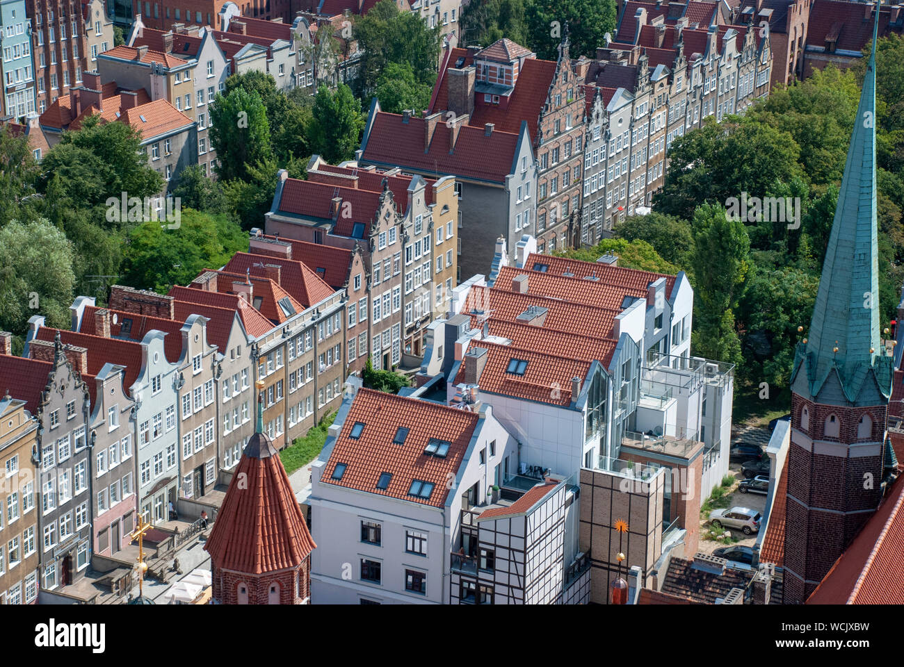 Veduta aerea della città di Danzica Polonia Foto Stock