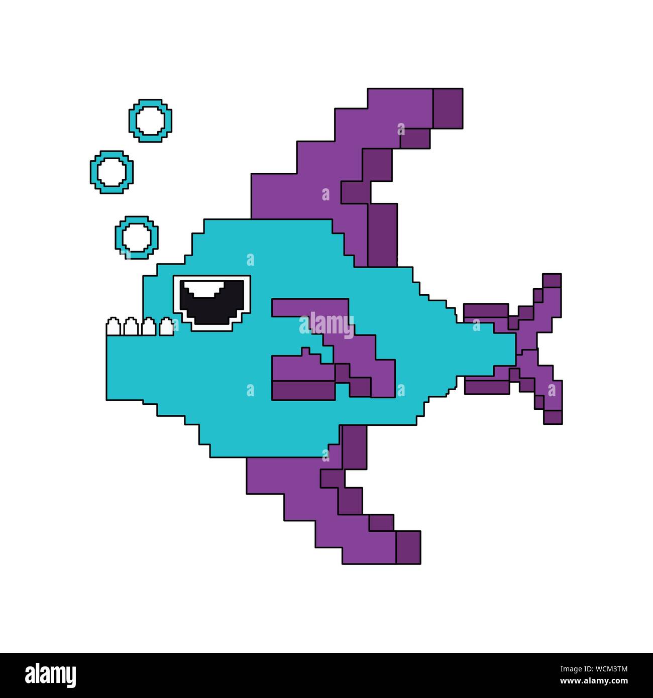 Videogioco pixel arte retro cartoon Illustrazione Vettoriale