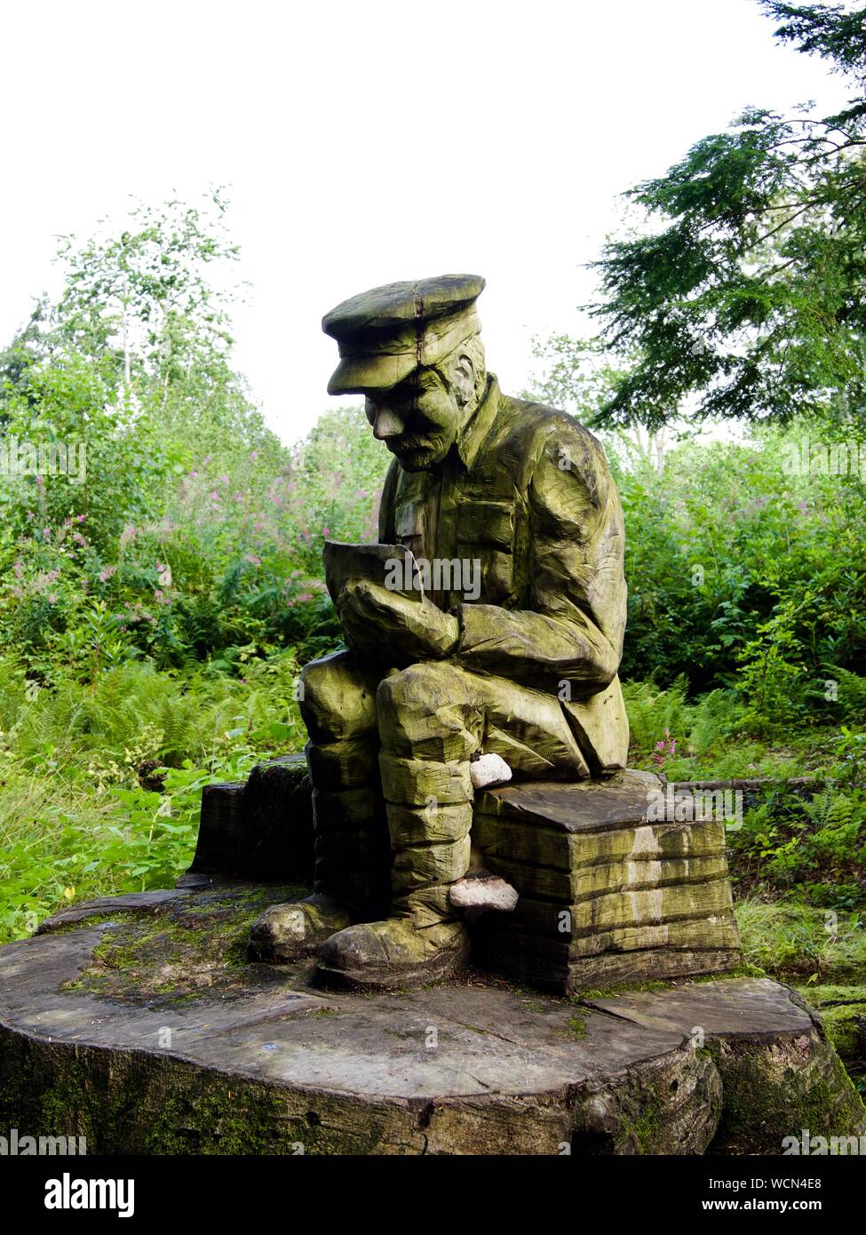 Immagini della prima guerra mondiale il ricordo del sentiero delle sculture, Rozelle Park, Ayr Foto Stock