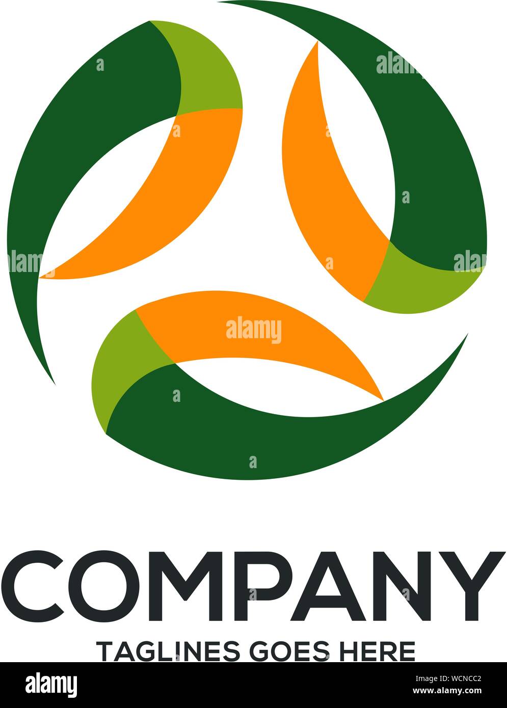 Cerchio astratto logo della tecnologia, vettore unico cerchio astratto modello logo concetto illustrazione Illustrazione Vettoriale