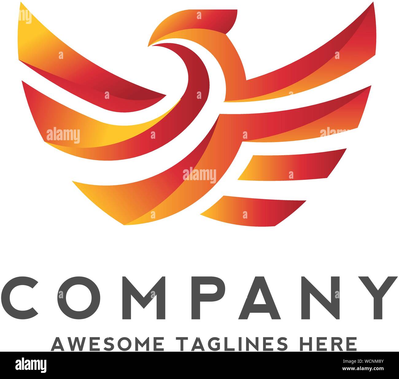 Lusso creativo phoenix bird logo vettore concetto, best phoenix bird logo design, Phoenix logo vettoriale Illustrazione Vettoriale