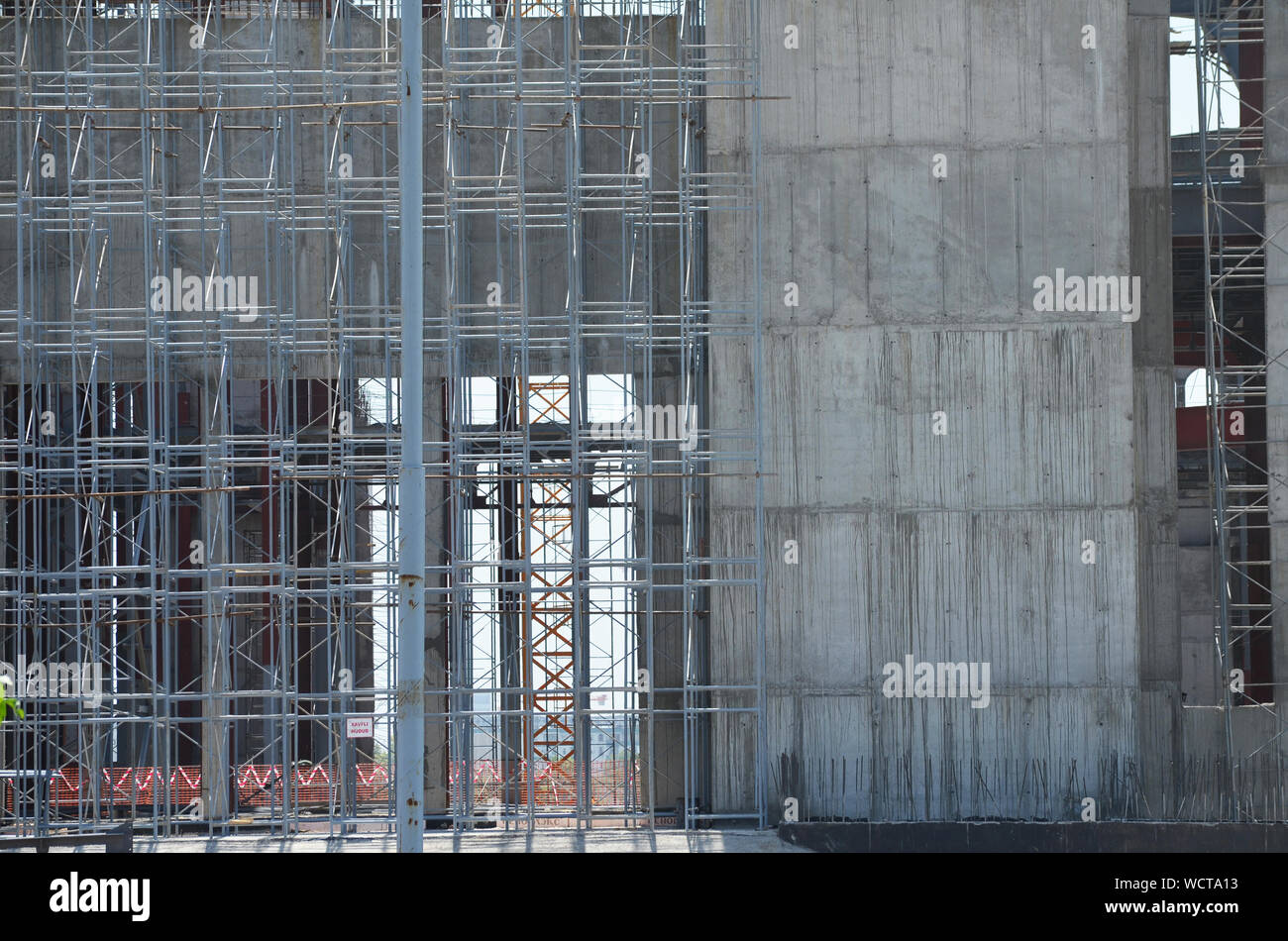 Lavori di costruzione pubblici in piazza Hast Imam, Tashkent, Uzbekistan Foto Stock