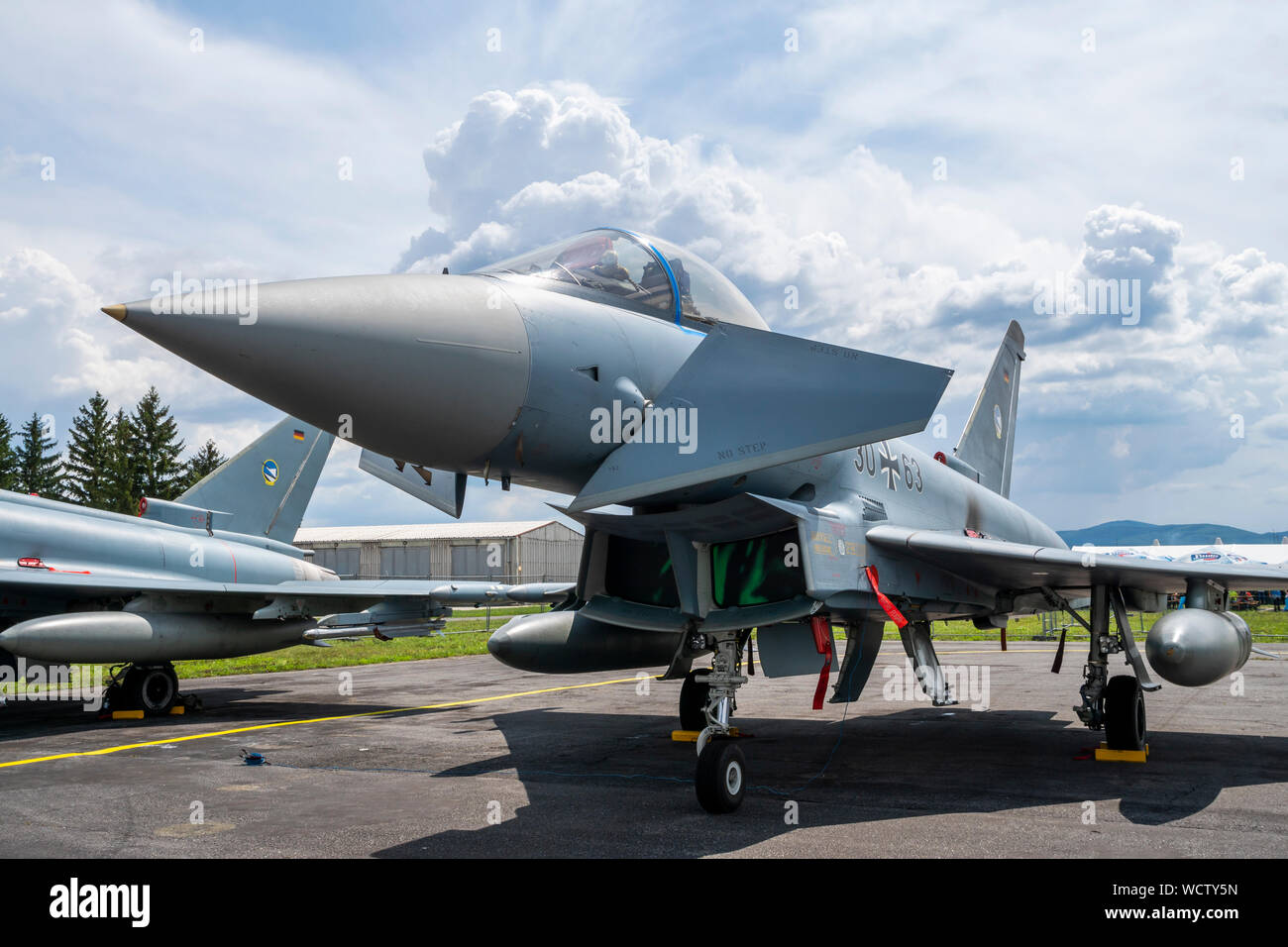 Eurofighter Typhoon (EF2000) a SIAF, slovacca International Air Fest 2019. Sliac, Slovacchia. Foto Stock