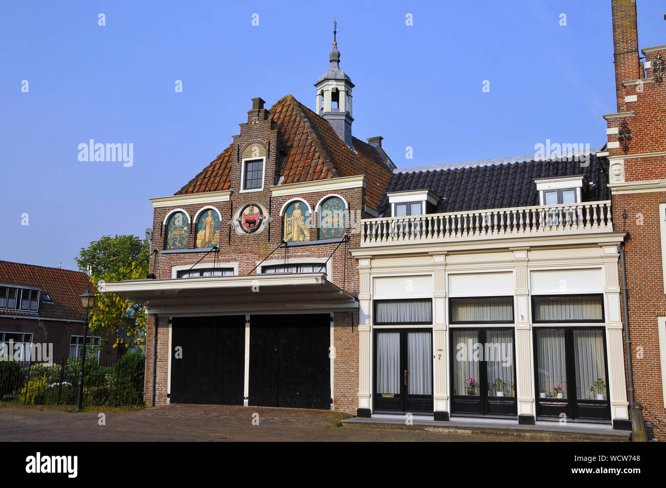 Il mercato dei formaggi, downtown, Edam, Paesi Bassi, Europa Foto Stock