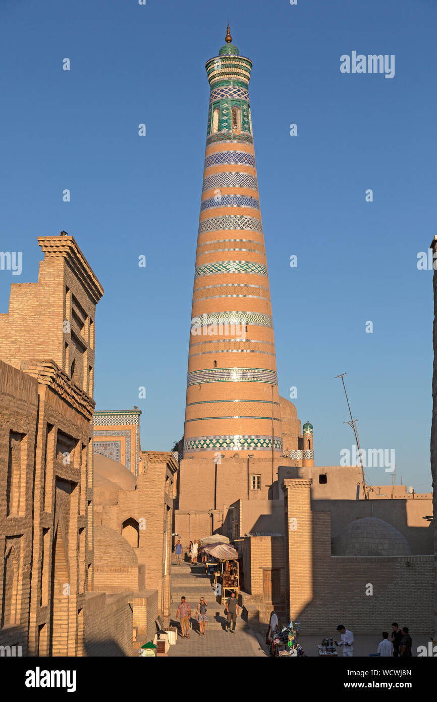 La città di Khiva in Uzbekistan. Foto Stock