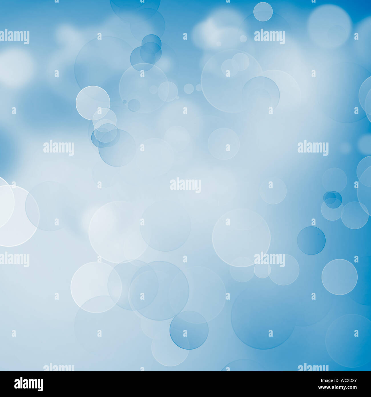 Abstract blu e bianco sullo sfondo dei cerchi Foto Stock
