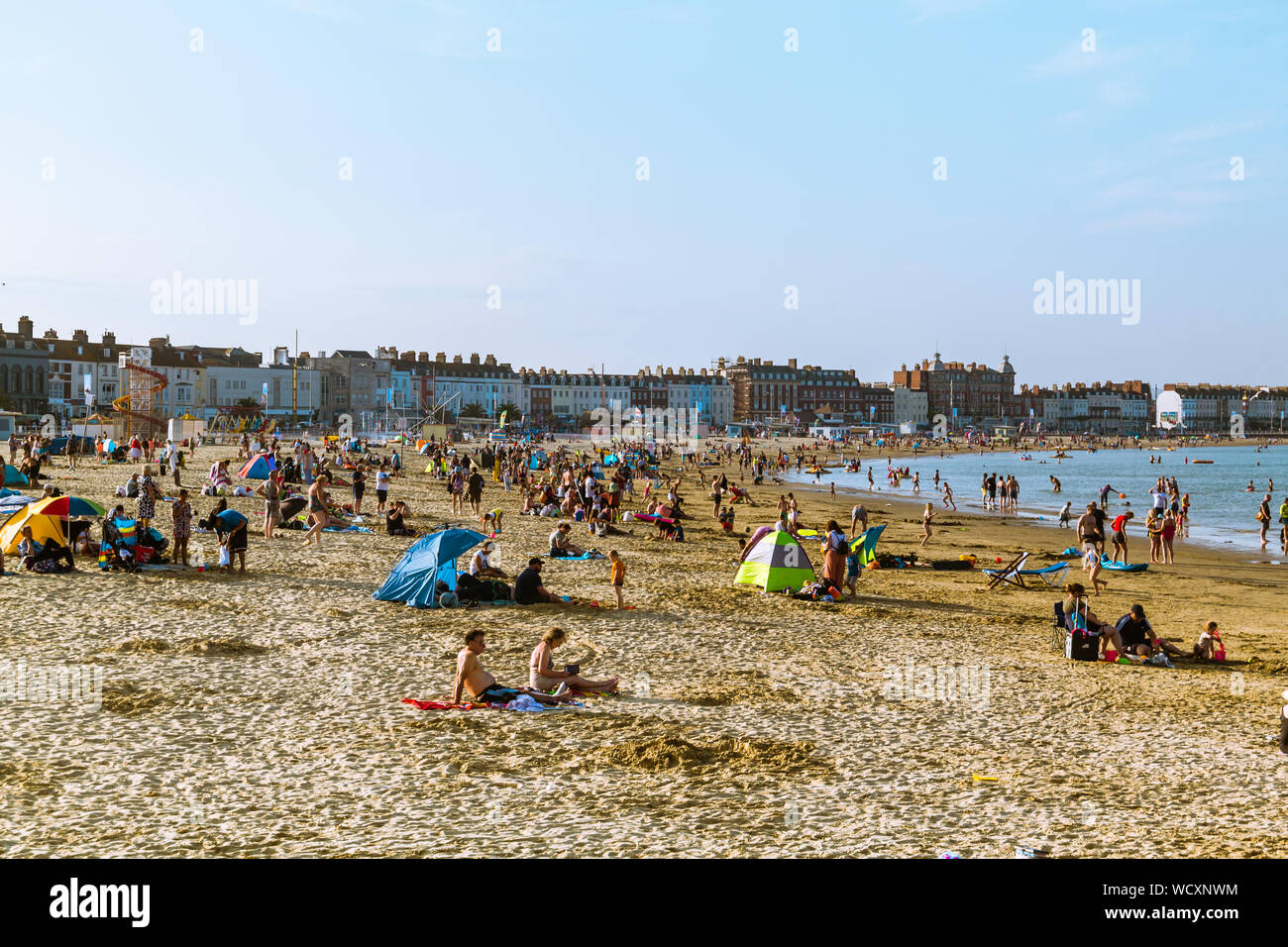 Spiaggia di Weymouth, Weymouth, England, Regno Unito Foto Stock