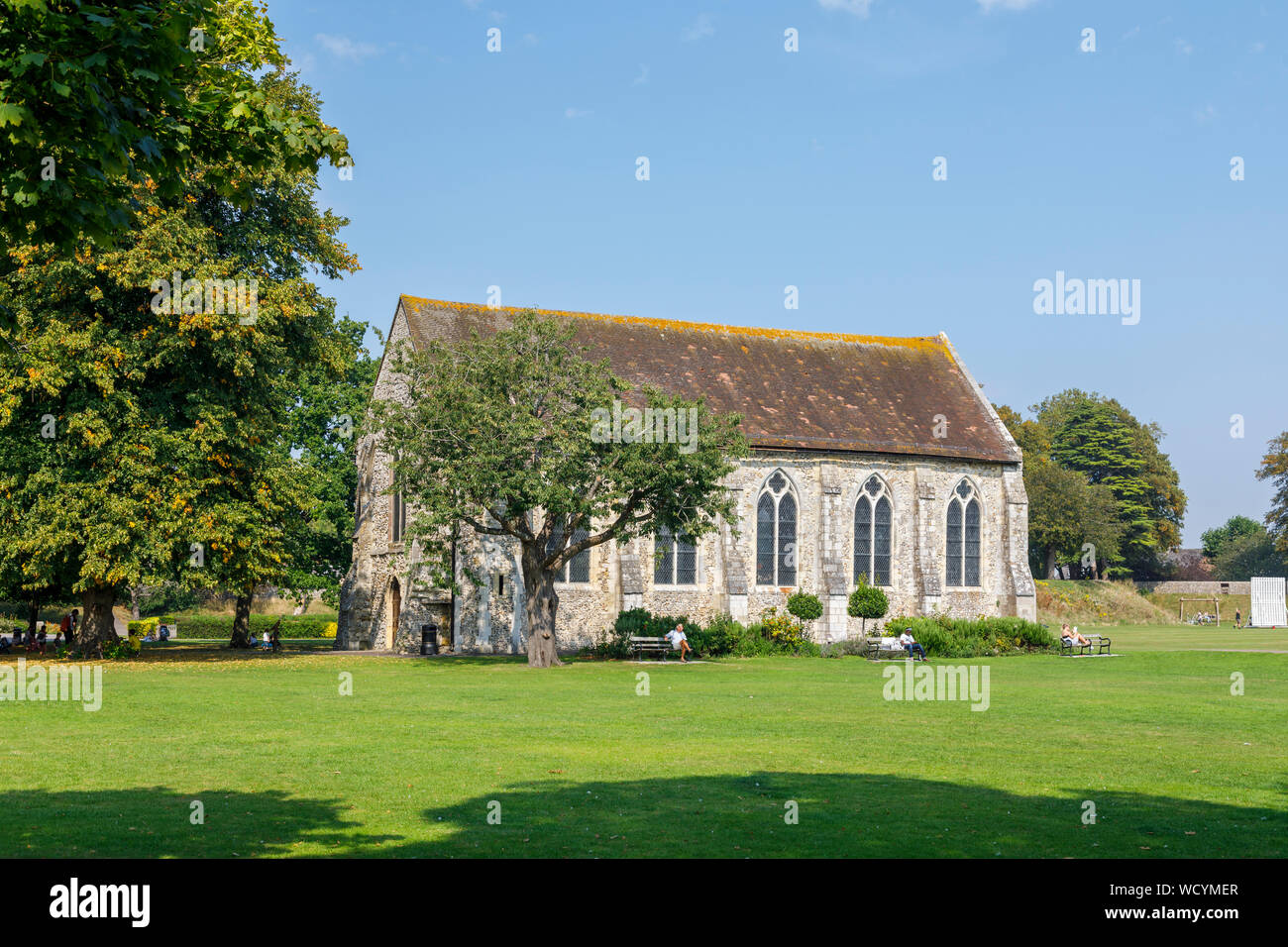 La Guildhall, coro di un medievale convento francescano in Priory Park a Chichester, una città e capoluogo di contea di West Sussex, south coast Inghilterra, Regno Unito Foto Stock