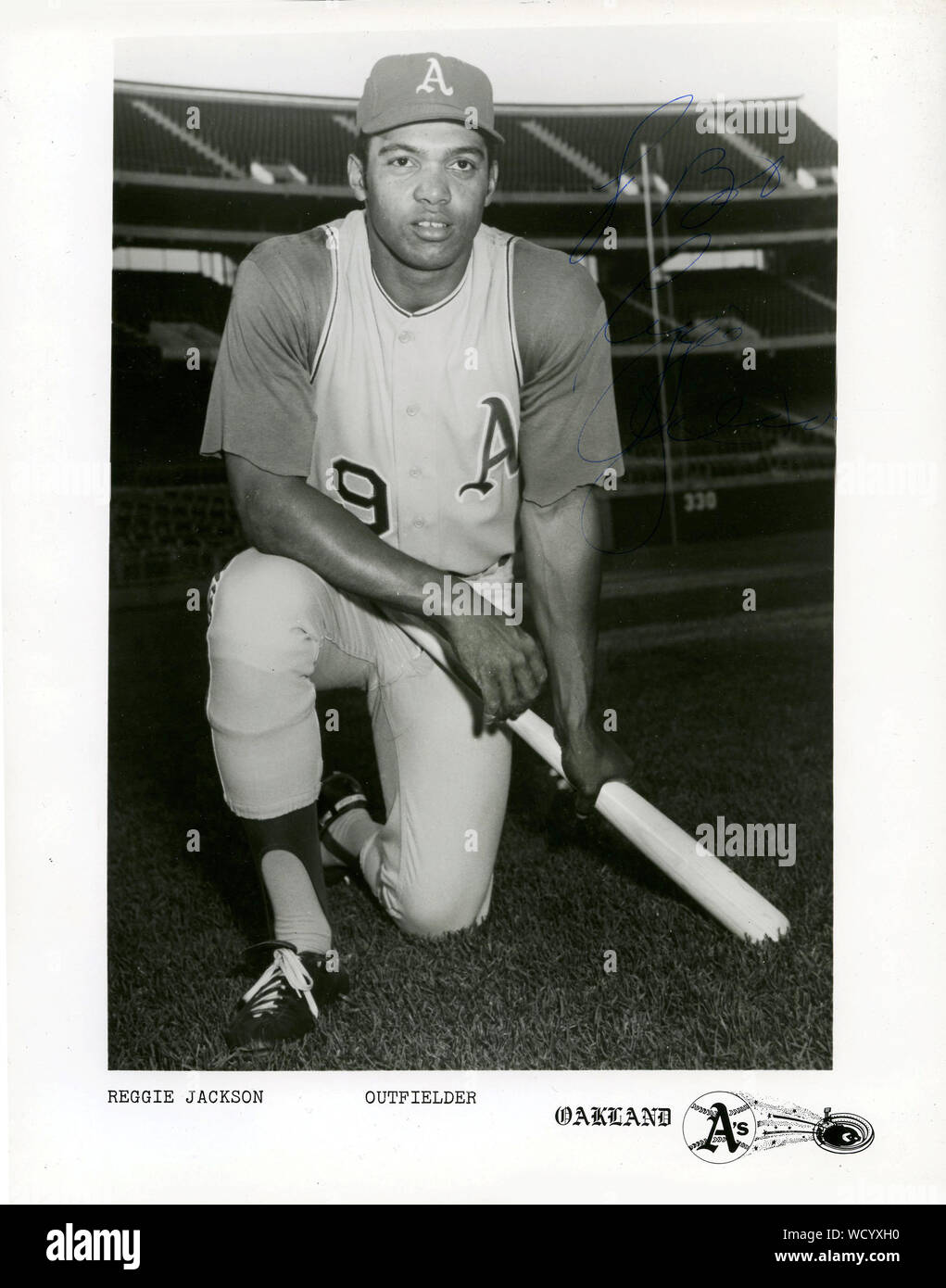 Reggie Jackson era una Hall of Fame giocatore di baseball con Oakland, New York Yankees e altri team a partire dagli anni sessanta agli anni ottanta. Foto Stock
