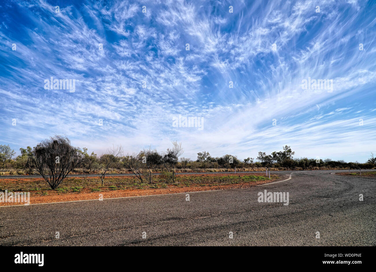 Asciugare arido paesaggio nel territorio del Nord Australia Foto Stock