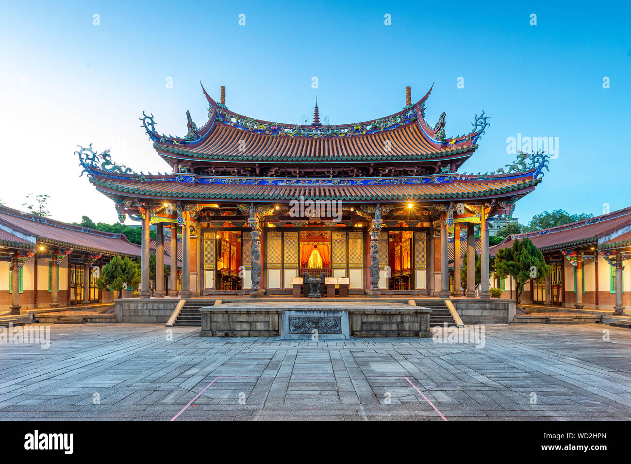 Taipei il Tempio di Confucio in dalongdong, Taipei, Taiwan Foto Stock