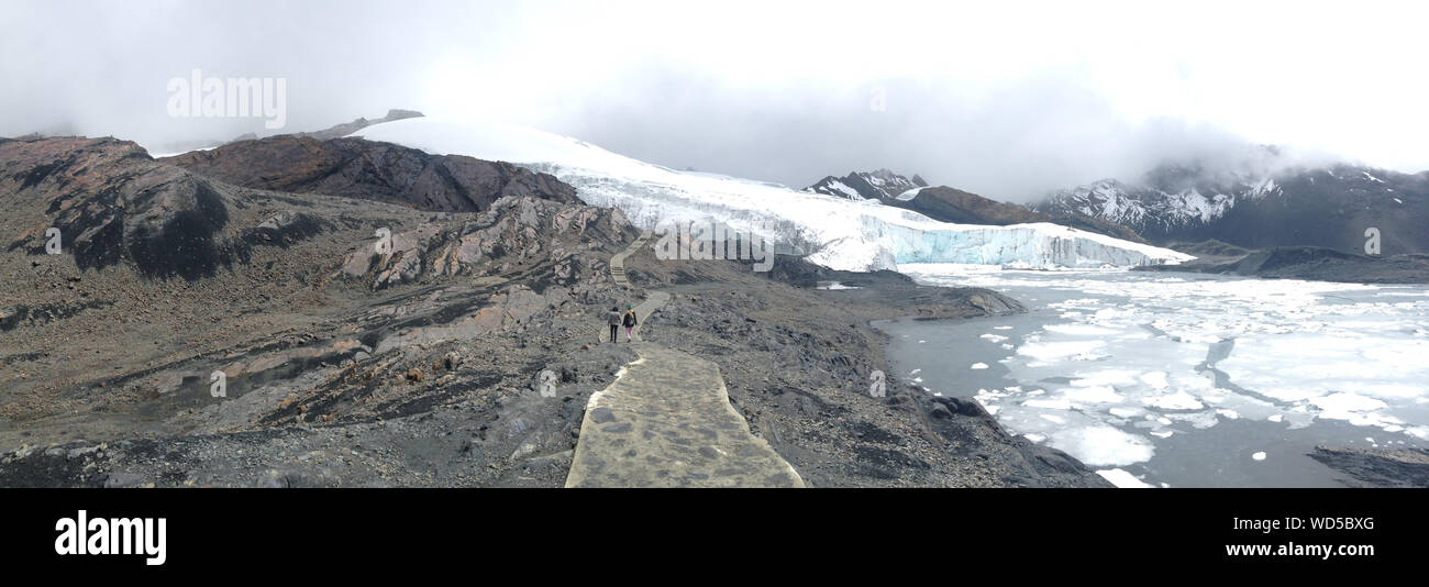 Nevado Pastoruri in Perù. Foto Stock