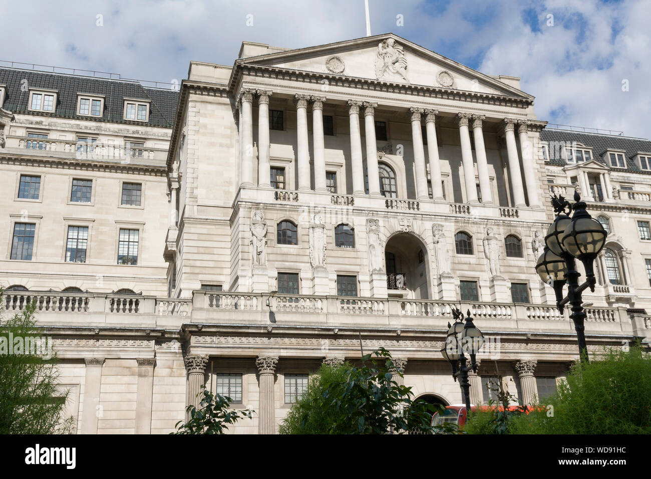 La Banca di Inghilterra edificio nella città di Londra, Regno Unito Foto Stock