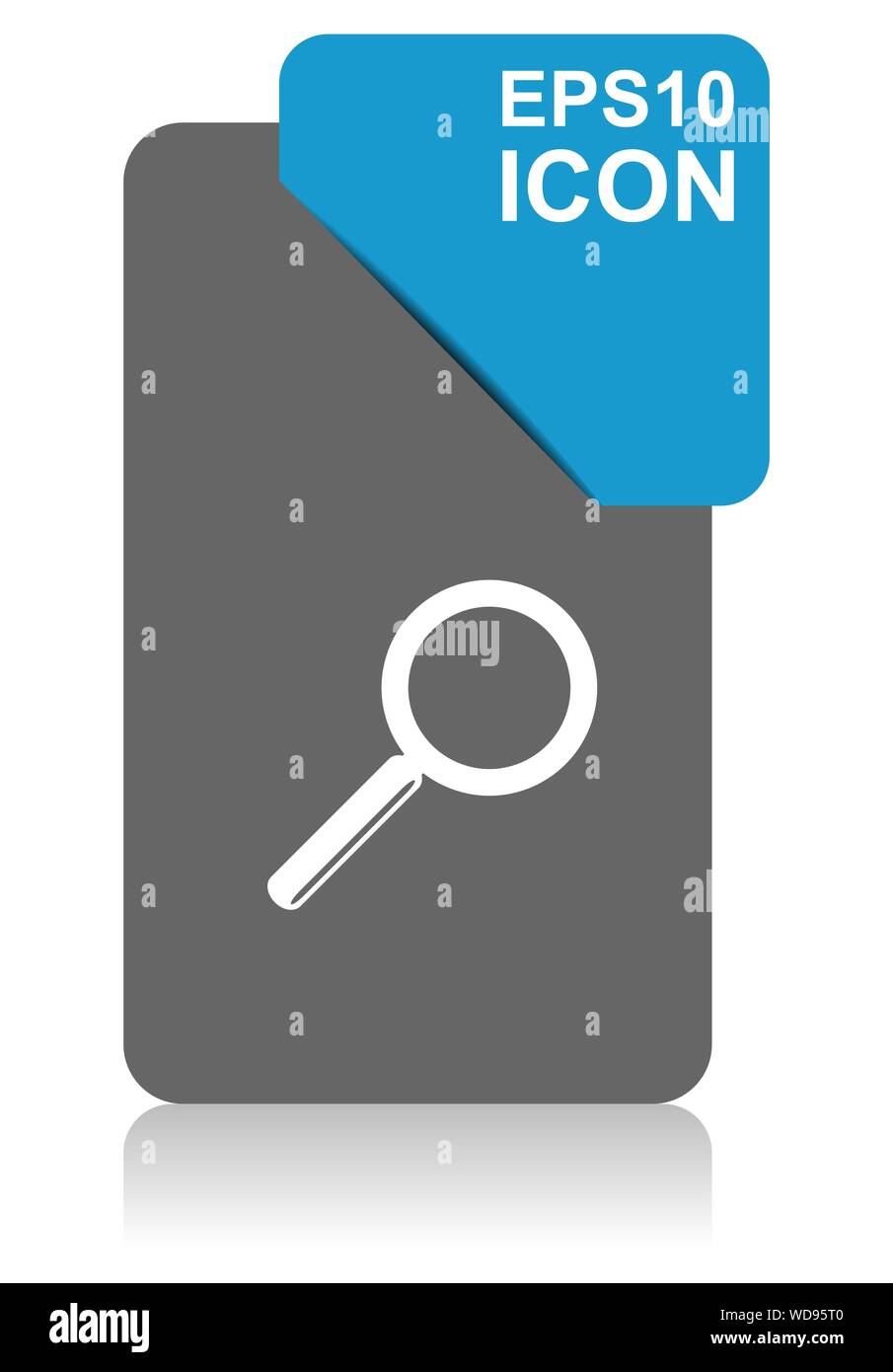 Cerca nero e blu vector icona del puntatore su sfondo bianco in eps 10 Illustrazione Vettoriale