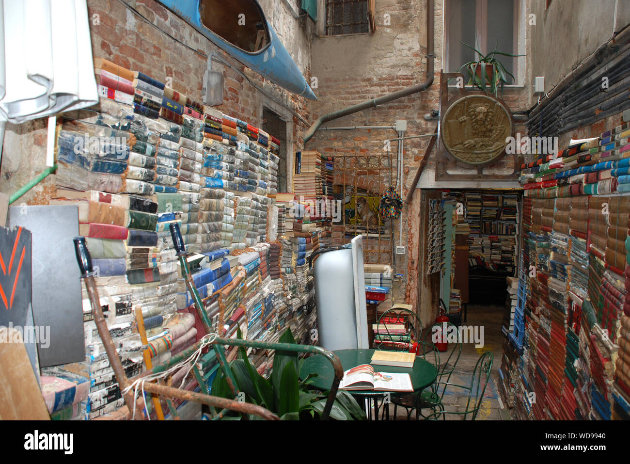 Venezia backstreet bookshop Foto Stock