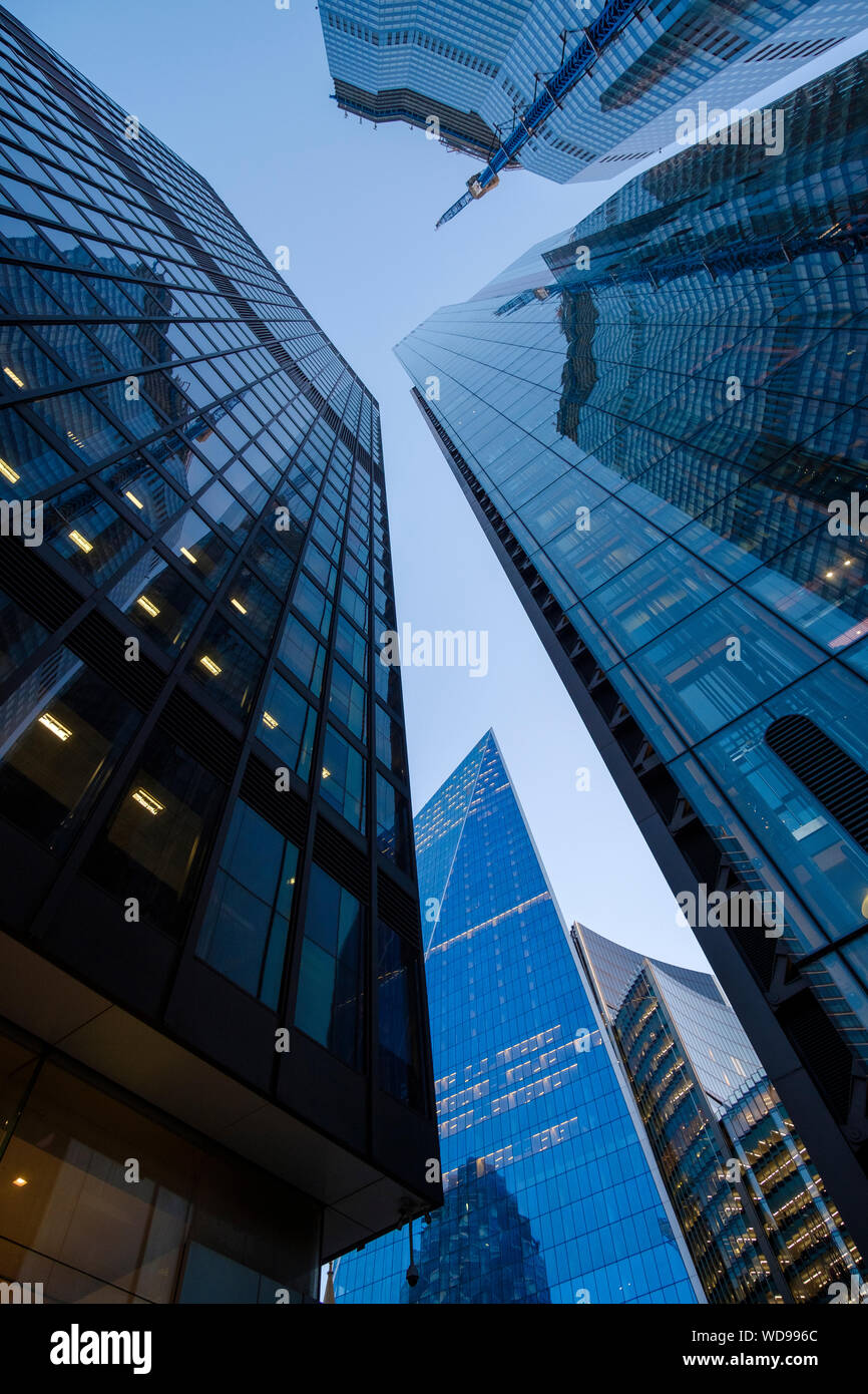 I moderni grattacieli nella città di Londra Foto Stock