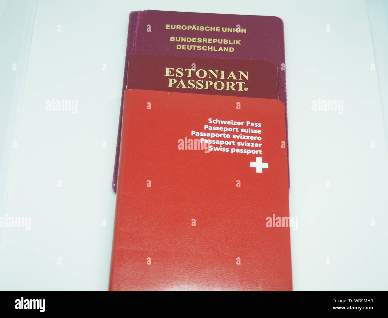La Svizzera Passaporto Svizzero documenti e permessi di lavoro Foto Stock