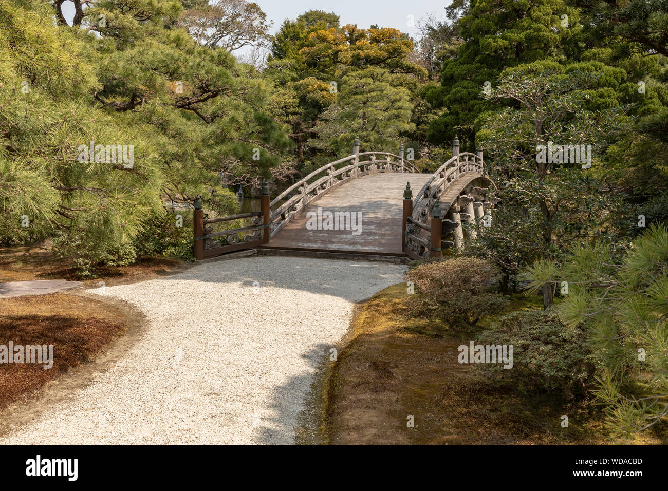 Giardini del Palazzo Imperiale di Kyoto, Giappone. Foto Stock