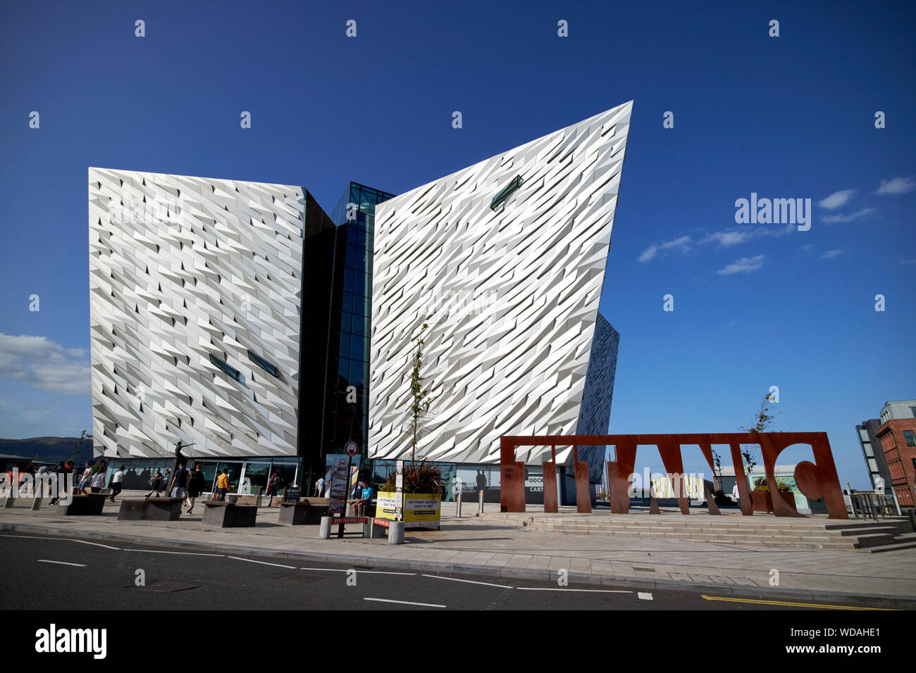 Titanic belfast titanic museum Belfast Irlanda del Nord Regno Unito Foto Stock