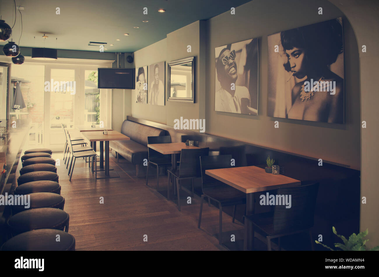 Hall di un hotel di Bruge, Belgio Foto Stock