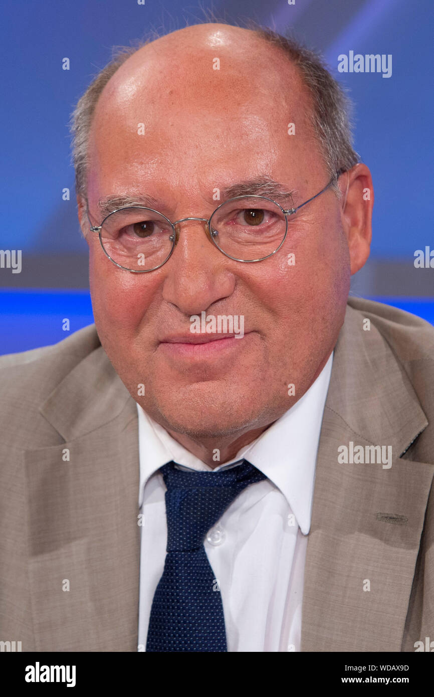 Gregor GYSI, politico, sinistra, ritratti, Ritratto, Ritratto, ancorato ancora Image, un singolo oggetto 'Maischberger', Talk show, WDR / ARD, 28.08.2019. | Utilizzo di tutto il mondo Foto Stock