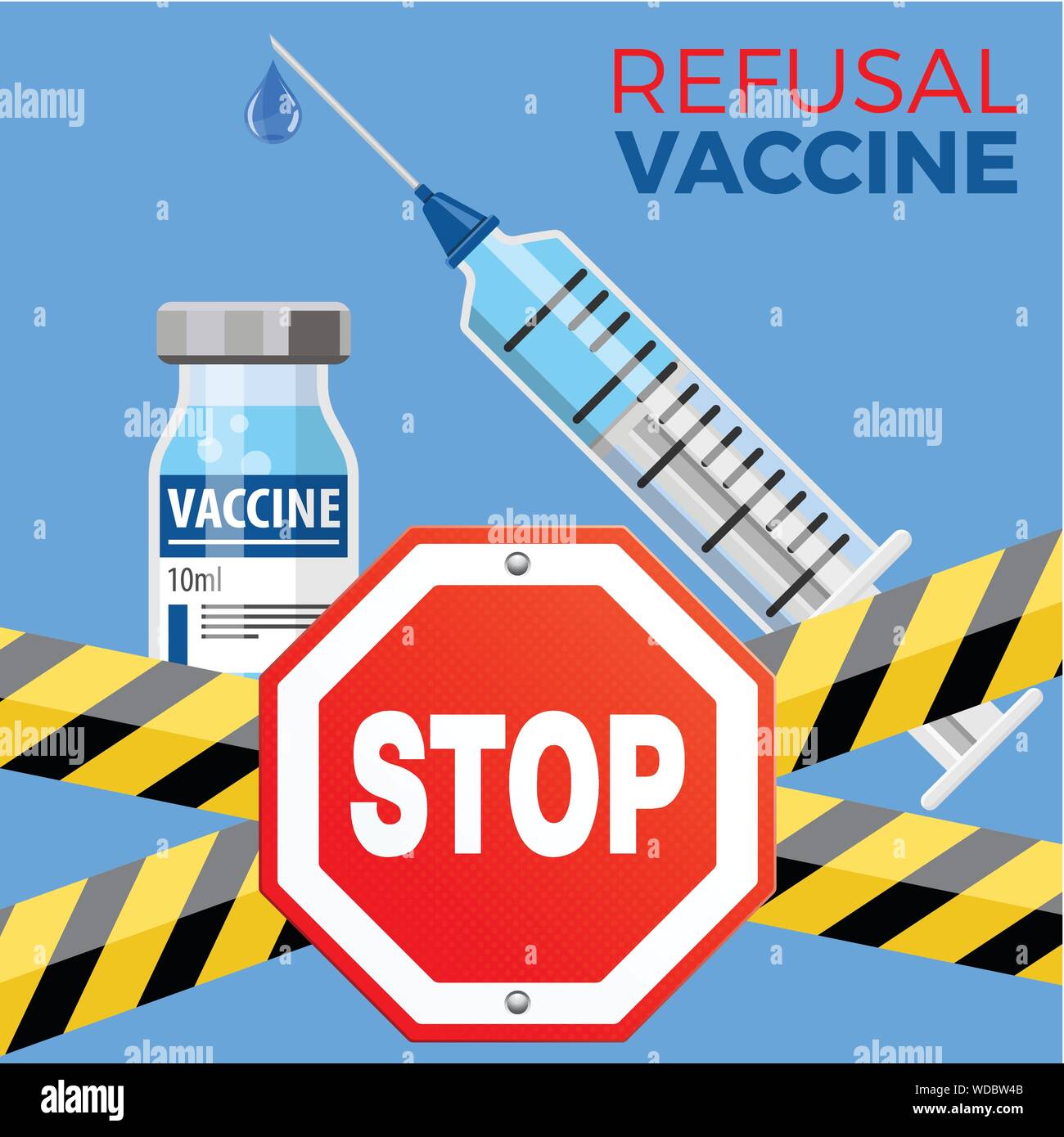 Il rifiuto del concetto di vaccinazione Illustrazione Vettoriale