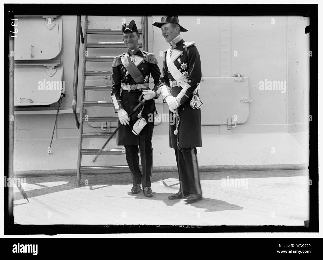 Lo squadrone tedesco visita negli Stati Uniti. Il principe Henry e principe cristiano, che hanno accompagnato il squadrone Abstract/medio: 1 negativi : vetro 5 x 7 in. o più piccolo Foto Stock