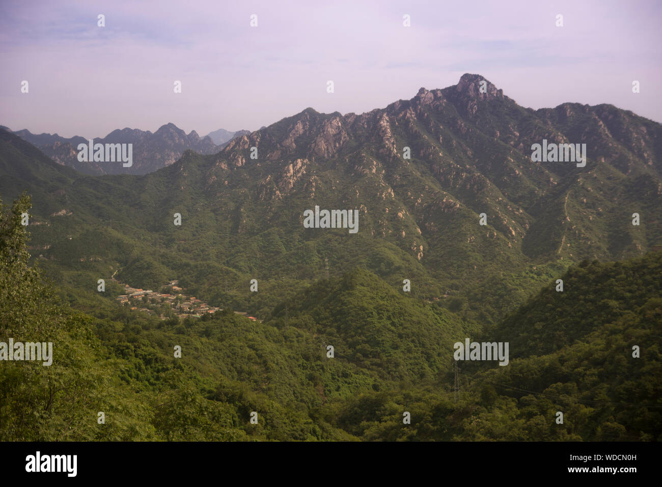 Grande muraglia cinese a Mutianyu Foto Stock