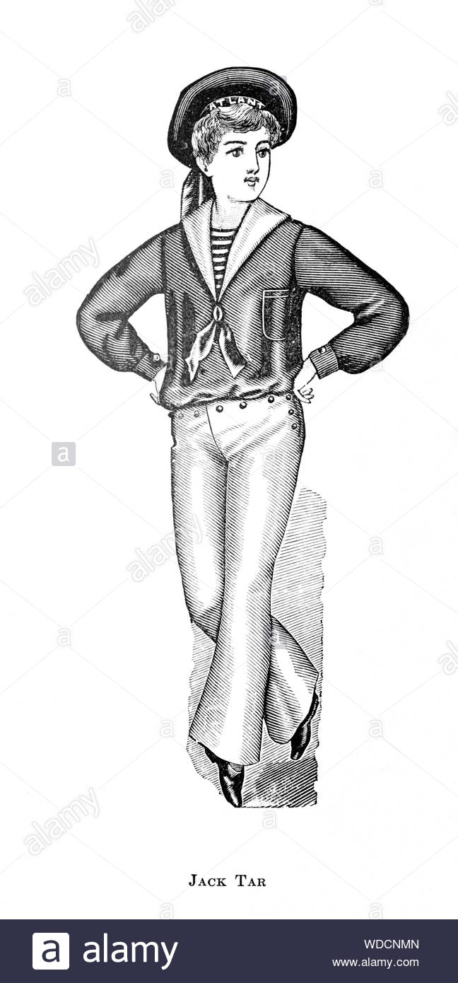 Jack Tar, vintage illustrazione da 1900 Foto Stock