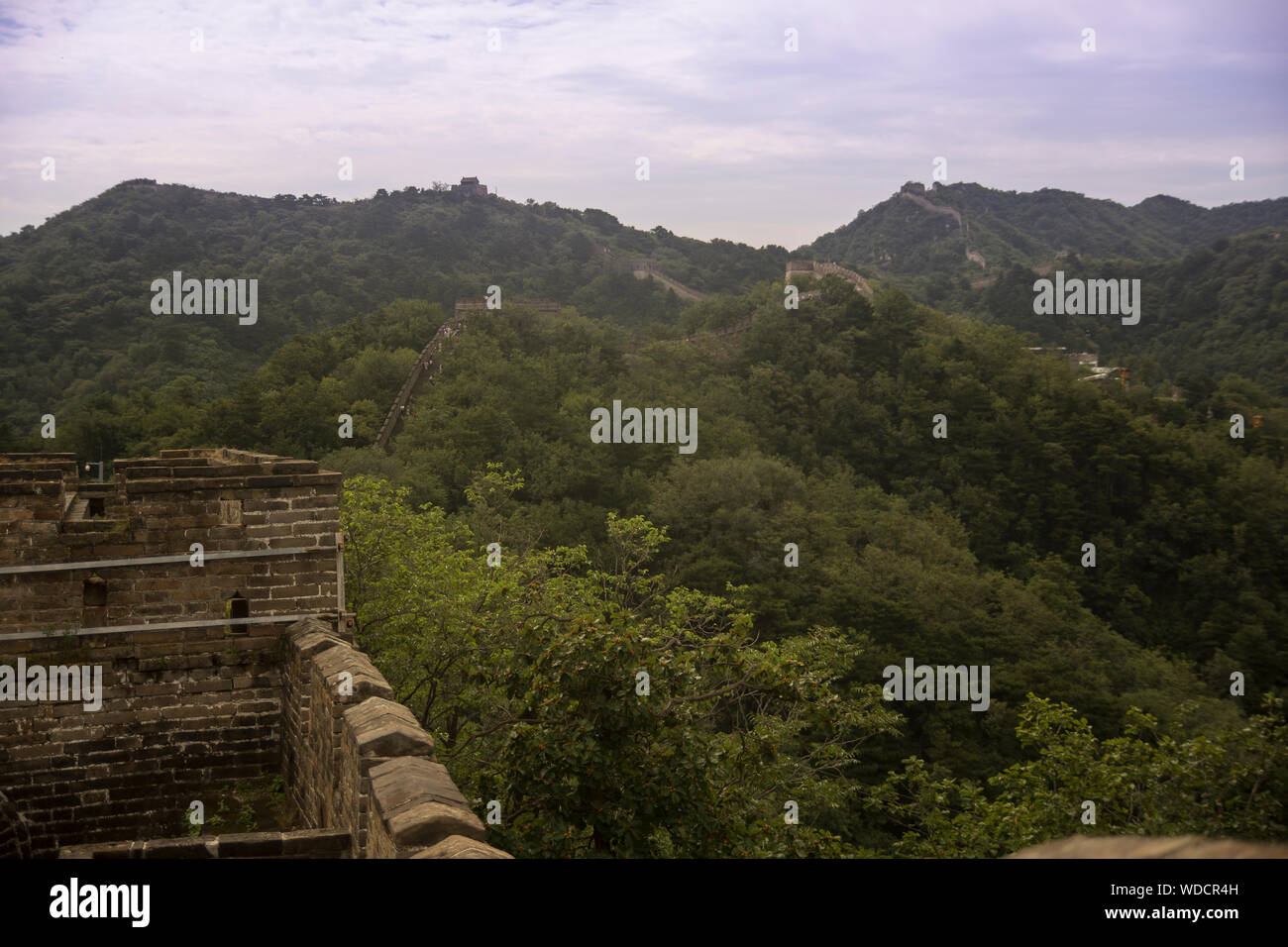 Grande muraglia cinese a Mutianyu Foto Stock