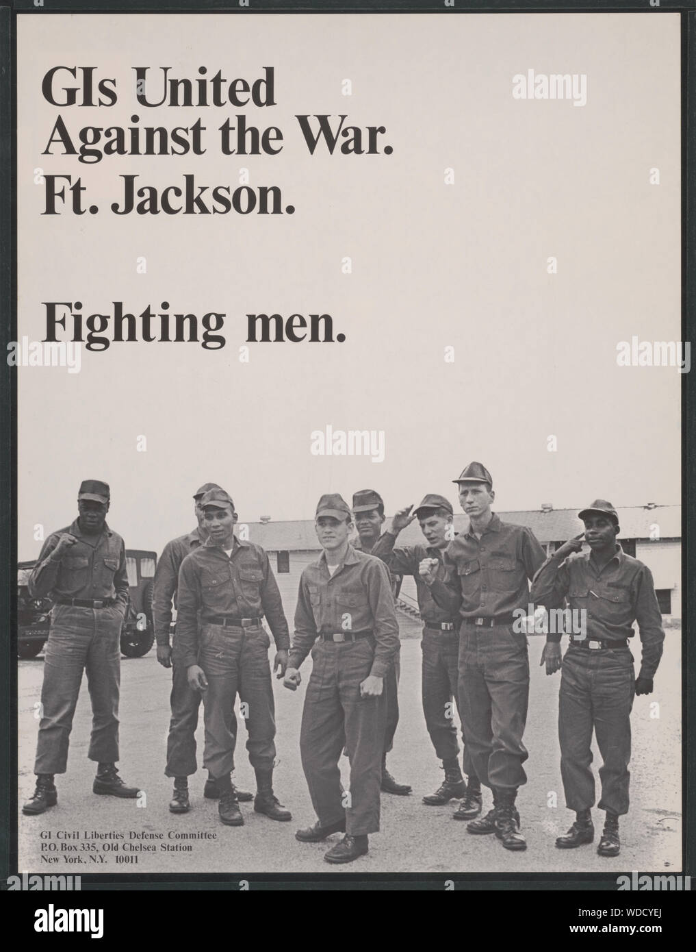 GIs uniti contro la guerra, Ft. Jackson. Lotta contro gli uomini Abstract: 1 stampa : photomechanical 46 x 43 cm (formato poster) Foto Stock